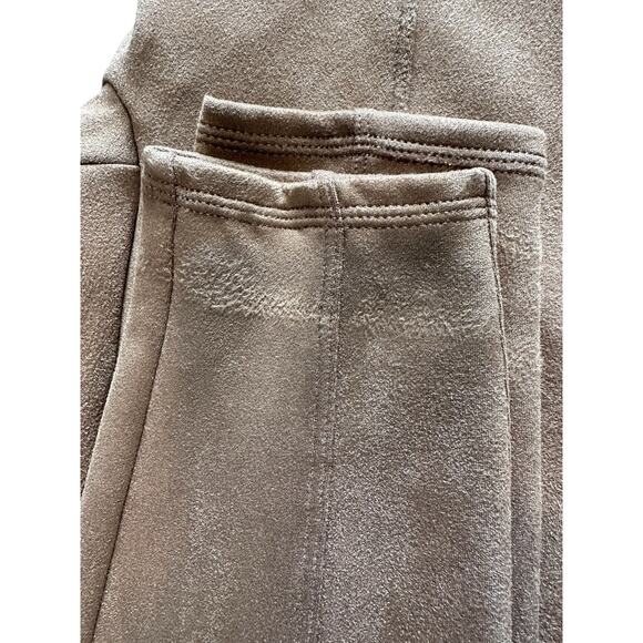 Spanx Brown Casual Pull On Stretch Slimming Faux Suede Leggings Size Medium - Picture 5 of 15